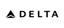 Black Delta logo font with the triangle icon to the left of the name.