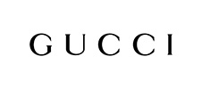 Simple black Gucci logo font.