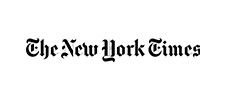 The New York Times logotype in black letters.