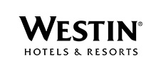 Large Black Westin logotype over the words "hotels & resorts".